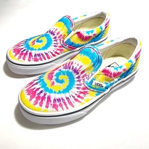 Kids Vans Tie Dye Slip On - size 13 New NWOB colorful swirl shoes sneakers